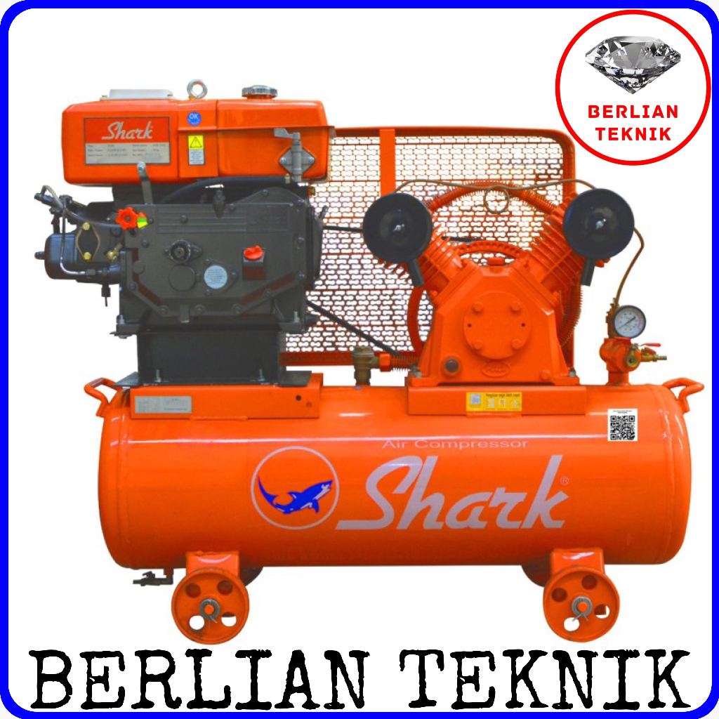 Jual Kompresor Angin Shark 7.5 HP Air Compressor + Shark Diesel ZS 1115 ...