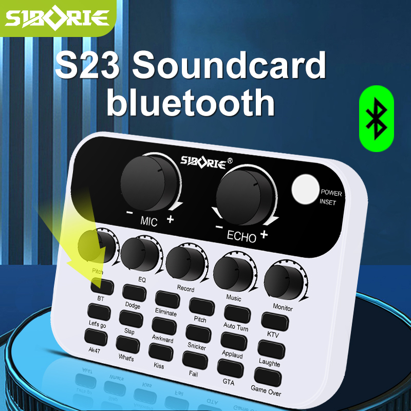 Jual Siborie S23 Soundcard Audio USB External Karaoke Sound Card mic