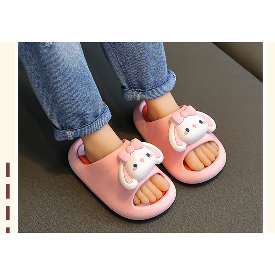 Jual Sandal Selop Anak Perempuan Gambar CUTE 3D Girl Anti Slip SA12