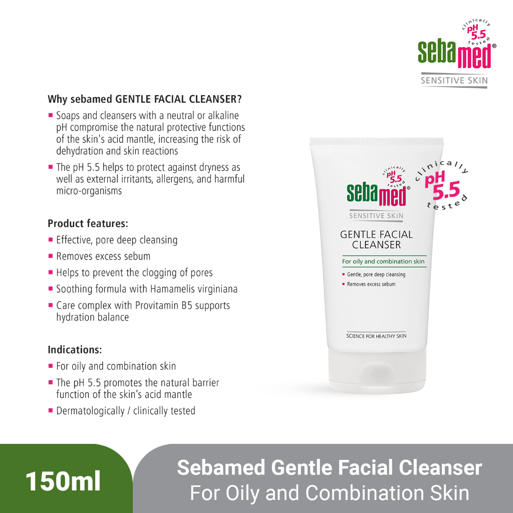 Jual Sebamed Gentle Facial Cleanser For Oily and Combination Skin 150ml ...