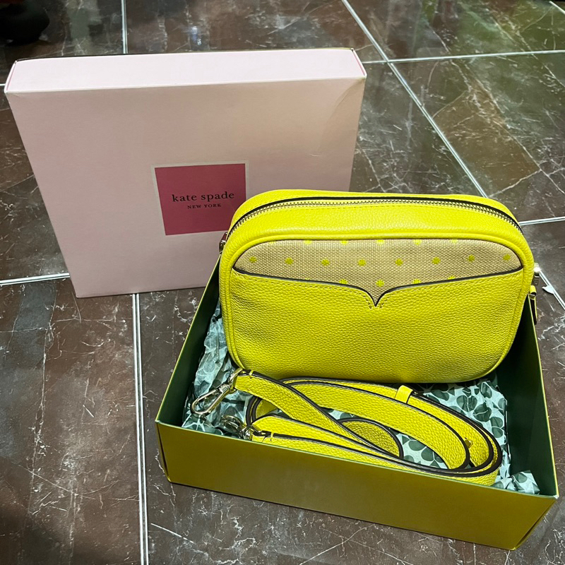 Jual Kate spade yellow camera bag Shopee Indonesia