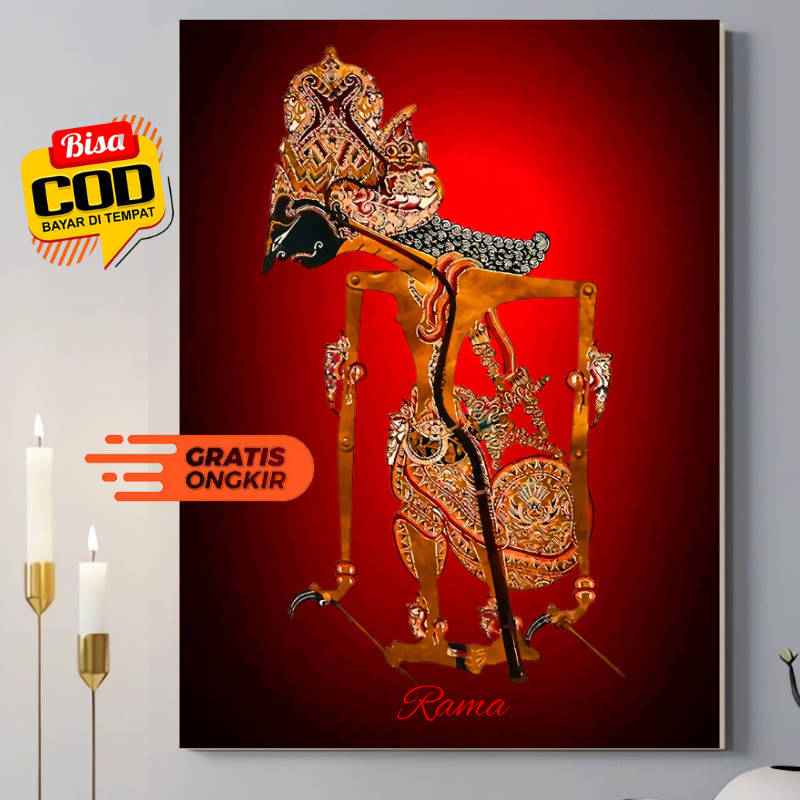 Jual Poster Wayang Kulit Rama Untuk Hiasan Dinding Atau Wall Dekor ...