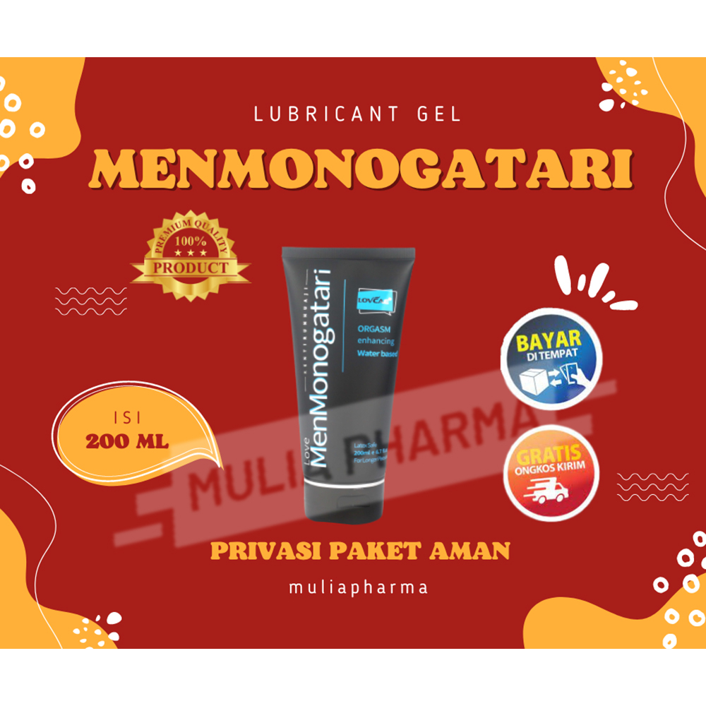 Jual Monogatari Lubricant 200ml Gel Pelicin Pelumas Sex Lube Pria Wanita Anal Original 