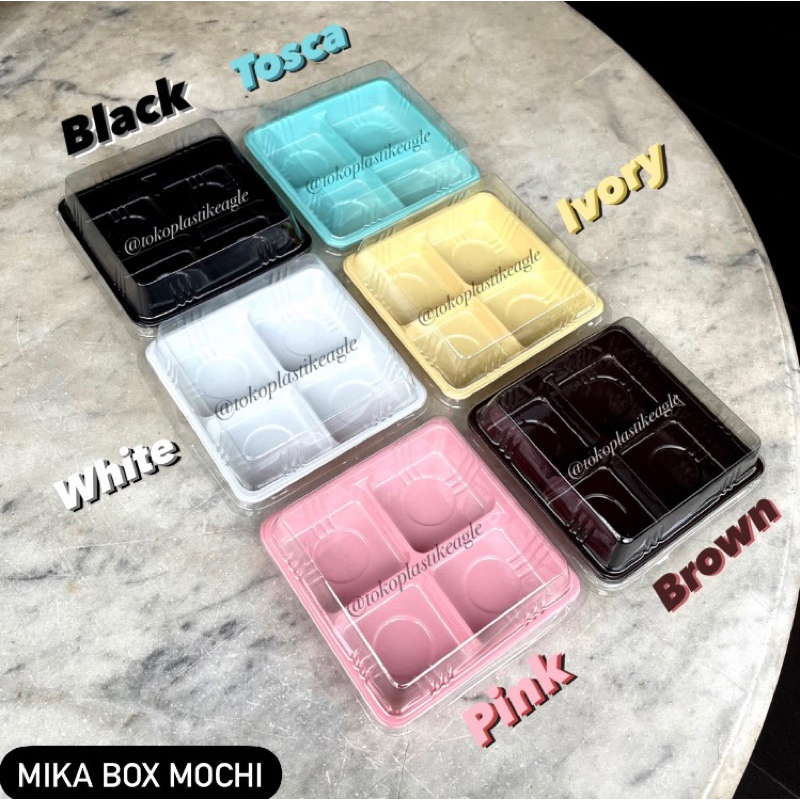 Jual [isi 25pcs] Mika Box Mochi Sekat 4/ Kemasan Mochi Sekat 4 | Shopee ...