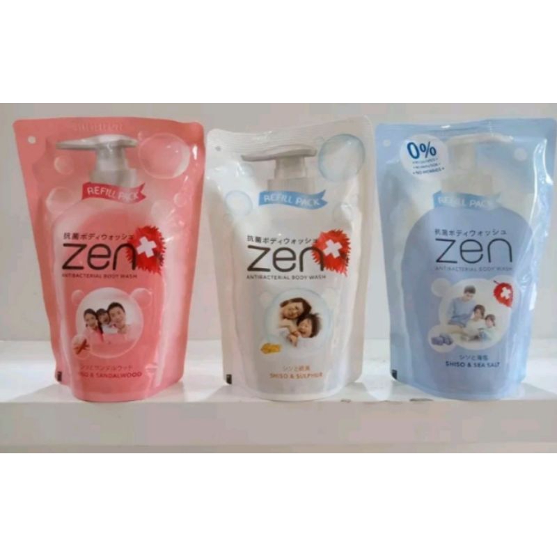 Jual ZEN SABUN CAIR REFFIL // ZEN ANTI BACTERIAL BODY WASH 400 ML ...