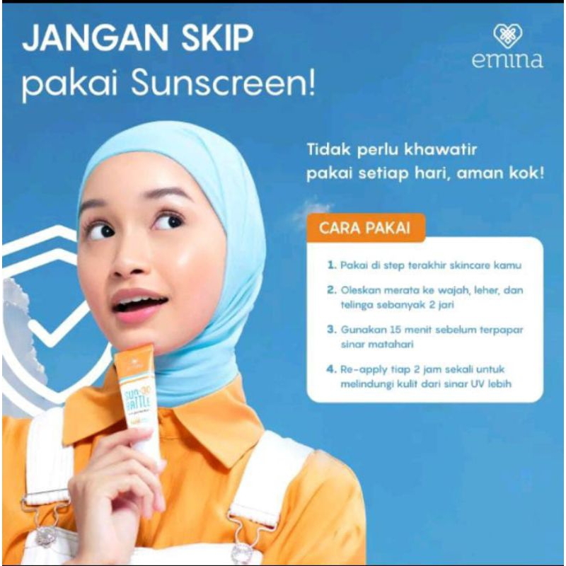 Jual Emina sun battle protection Spf 30 PA +++ 60ml Shopee Indonesia