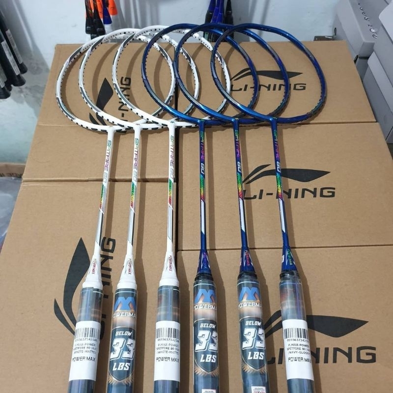 Jual Raket Badminton Power Max Spitfire 80 Original 33 Lbs | Shopee ...