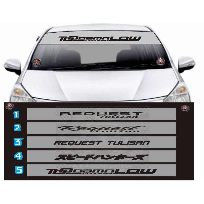 Jual Sticker Kaca Depan Mobil bisa custom | Shopee Indonesia