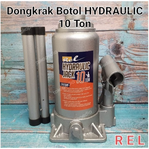 Jual DONGKRAK BOTOL 10 TON HIDROLIK / HYDRAULIC JACK- REL | Shopee ...