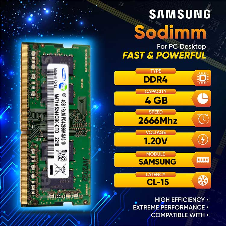 Jual Ram laptop 4GB DDR4 DDR4-2666 PC4-21300 PC4-2666 Sodimm | Shopee ...