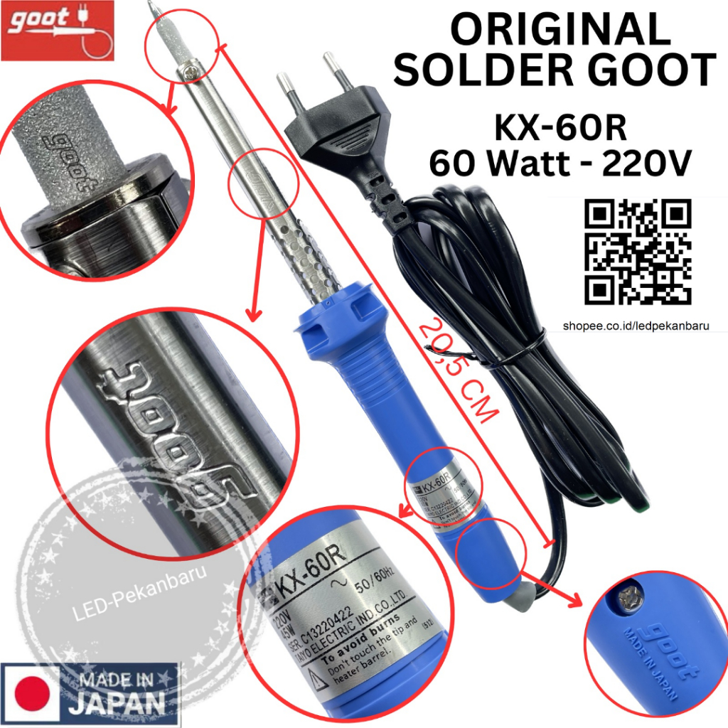 Jual Original Goot Solder Soldering Iron Kx R W Watt Made In