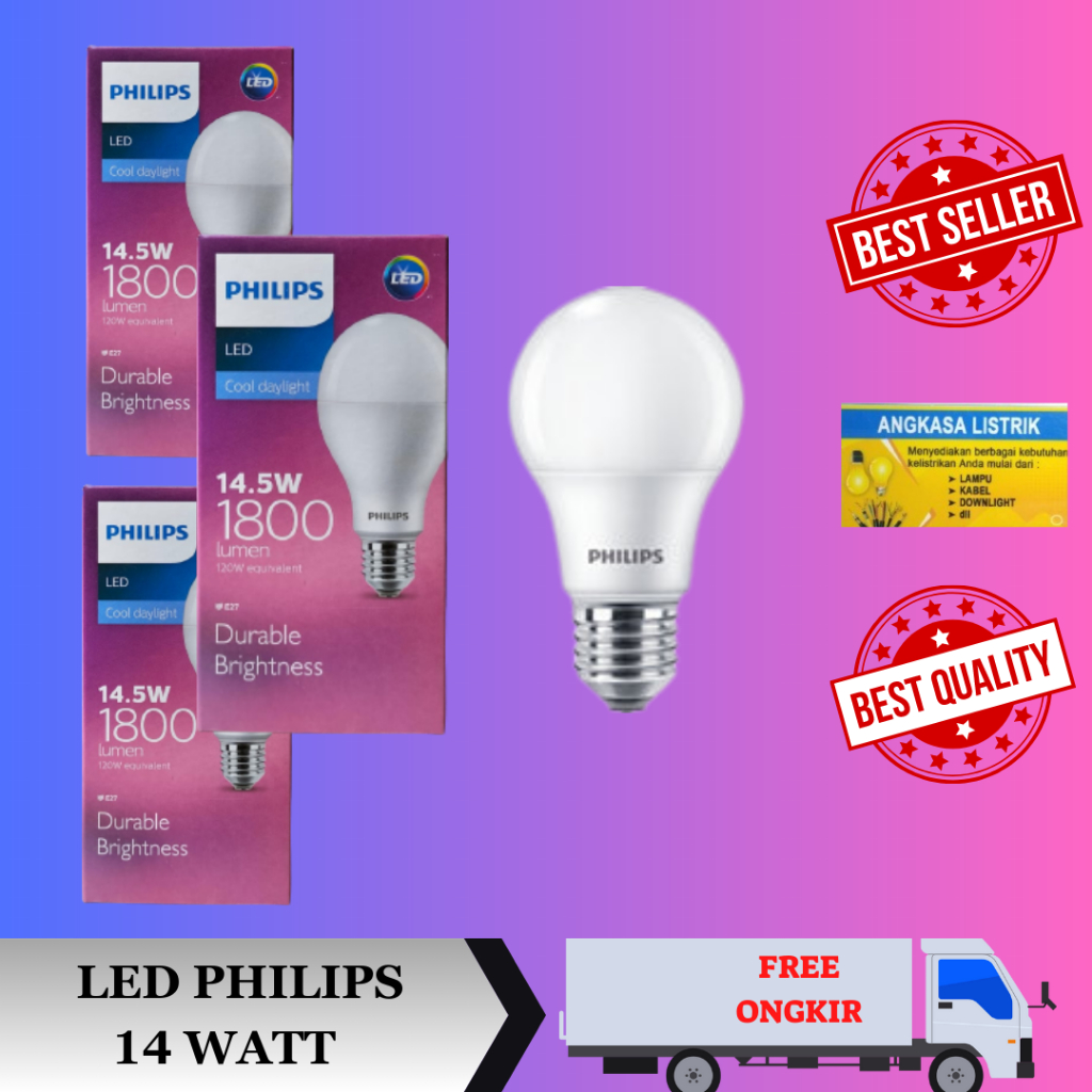 Jual Lampu Philips Led Ledbulb W Watt Putih Cdl Shopee Indonesia