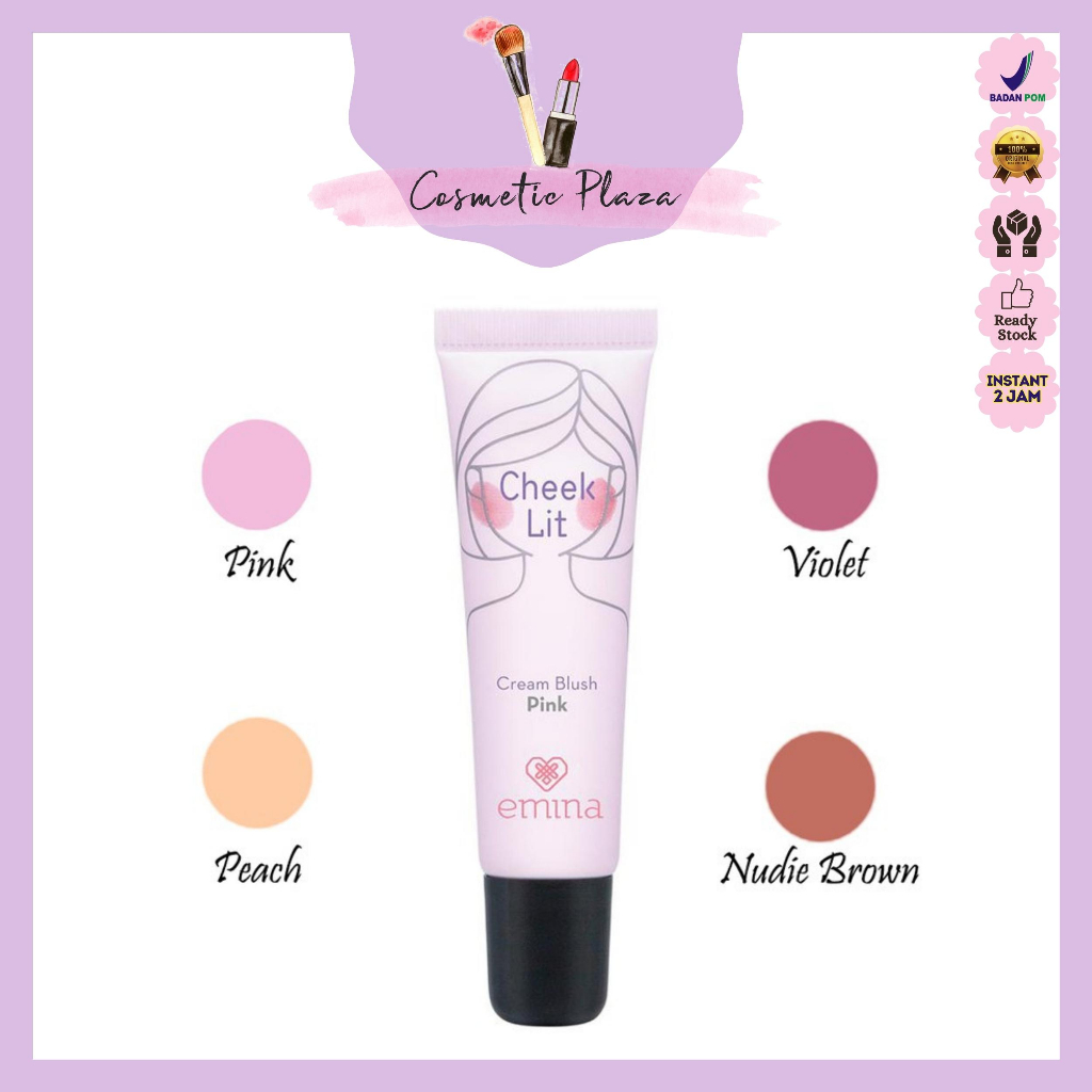 Jual EMINA Cheek Lit Blush On Cream Cheeklit Krim 10ml BPOM Shopee
