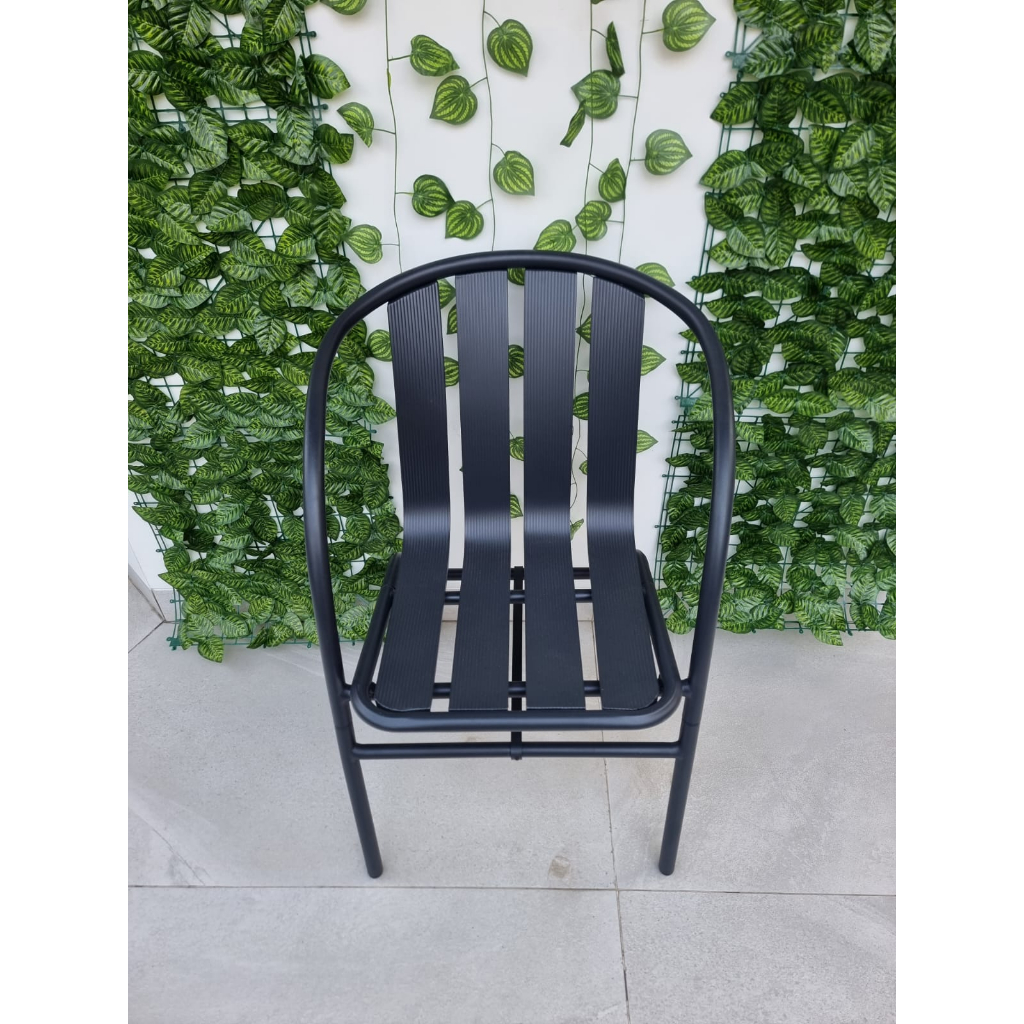 Jual KURSI TAMAN TERAS HITAM ALMUNIUM MINIMALIS | Shopee Indonesia