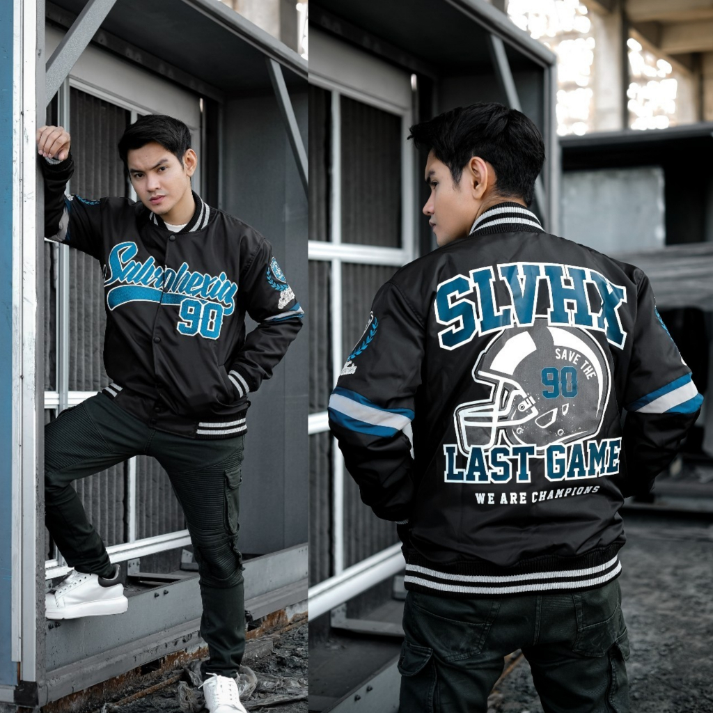 Jual Jaket Pria - Bomber Jacket Black Last Game Original