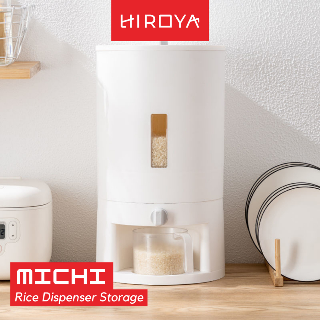 Jual 【HIROYA】MICHI Container Rice Minimalis Kontainer Beras Pengukur ...
