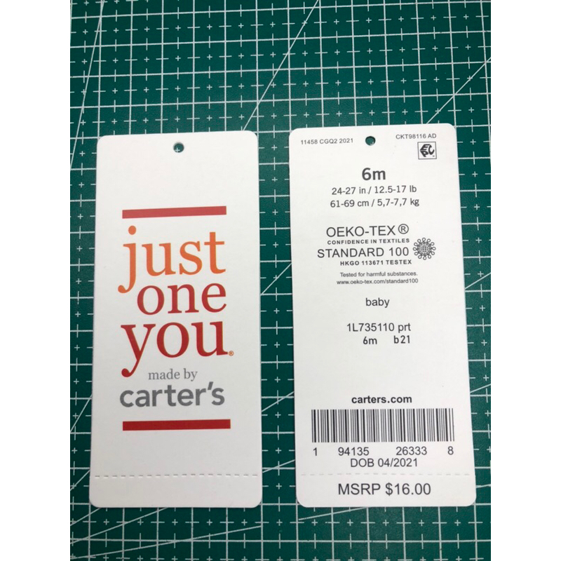 Jual CARTERS BARCODE TAG PRINT TIMBAL BALIK SUPER PREMIUM CO 1X DI ...
