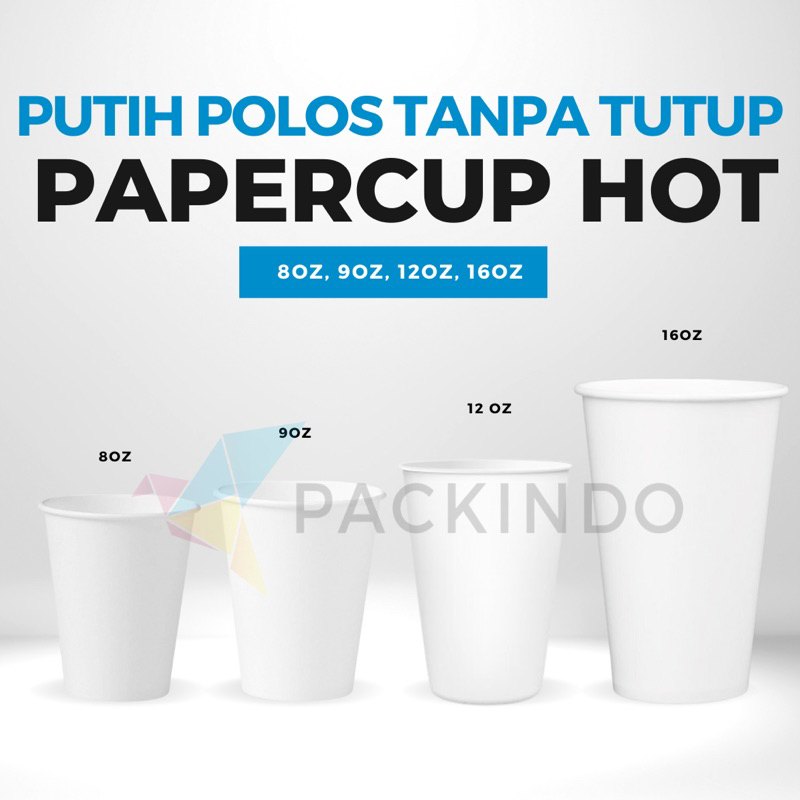 Jual Paper Cup 8 oz, 9 oz, 12 oz, 16 oz Panas | Shopee Indonesia