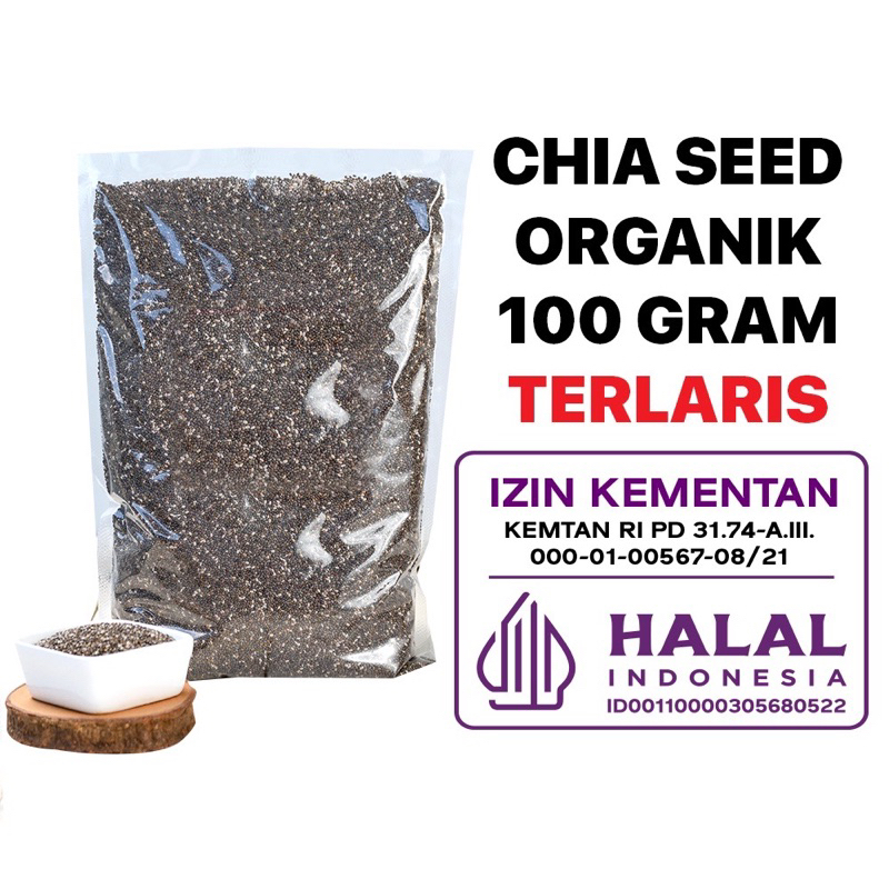 Jual Organic Chia Seed 100 GRAM / Organik | Shopee Indonesia