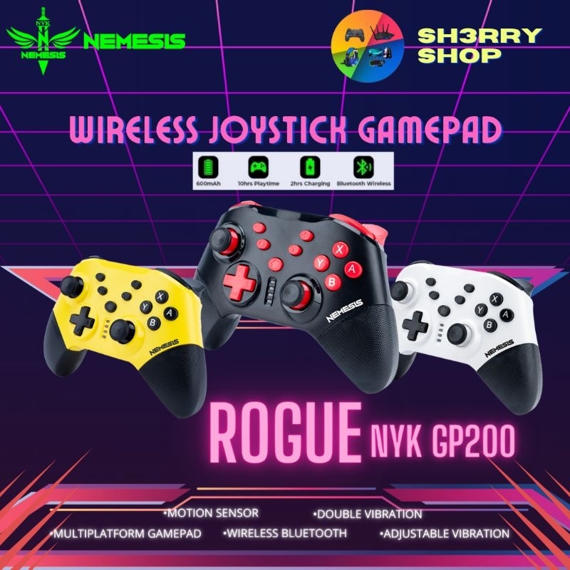 Jual Nyk Gp Gp Rogue Nemesis Bluetooth Gamepad Joystick Stick Wireless Shopee