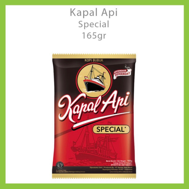 Jual Kapal Api Special Kopi Hitam Tanpa Gula 165 gr / 160 gr | Shopee