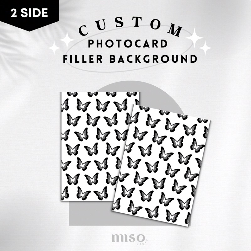 Jual Custom Photocard Background 2 sisi / Photocard Filler Background ...