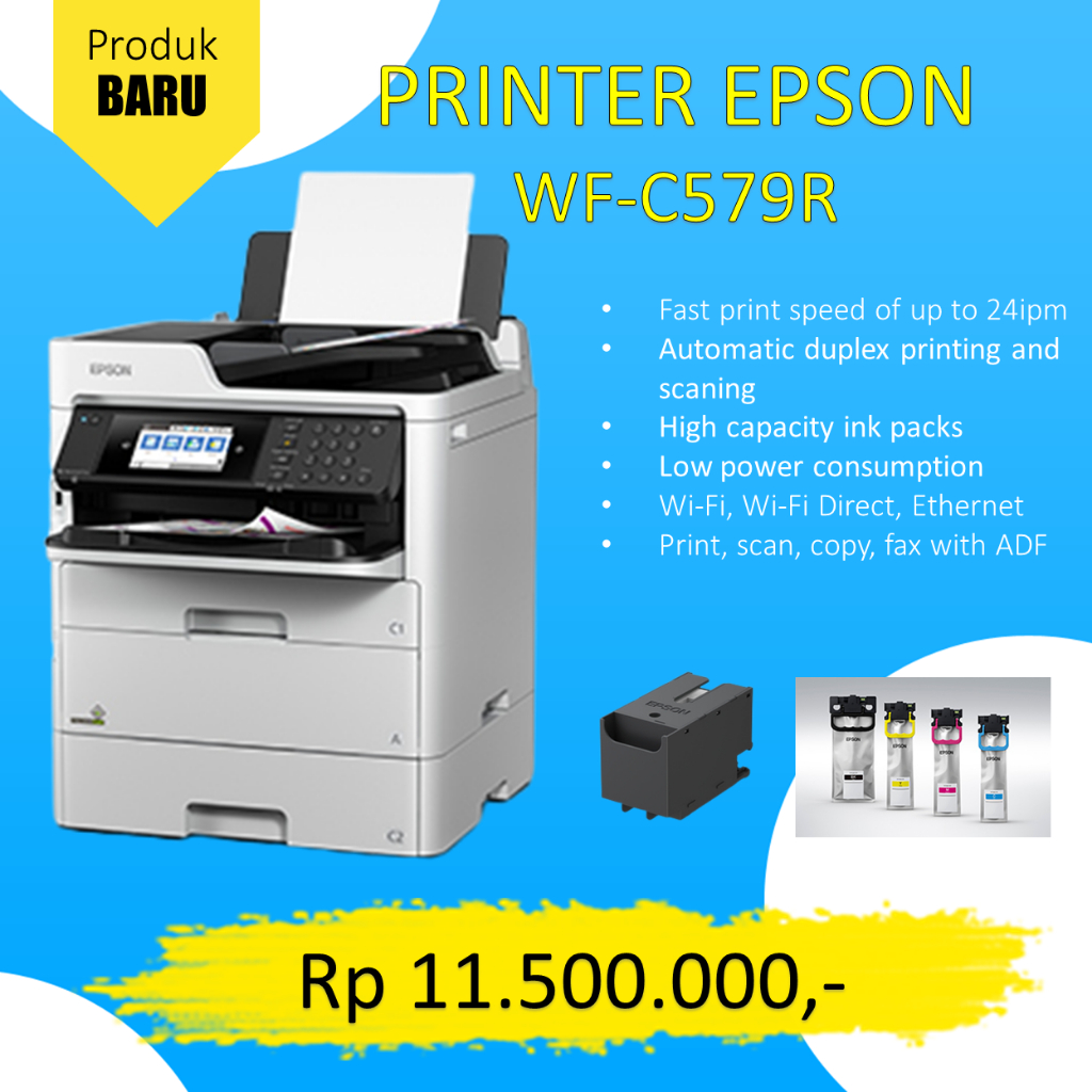 Jual Epson Workforce Pro Wf C579r Duplex All In One Inkjet Printer Shopee Indonesia 5412