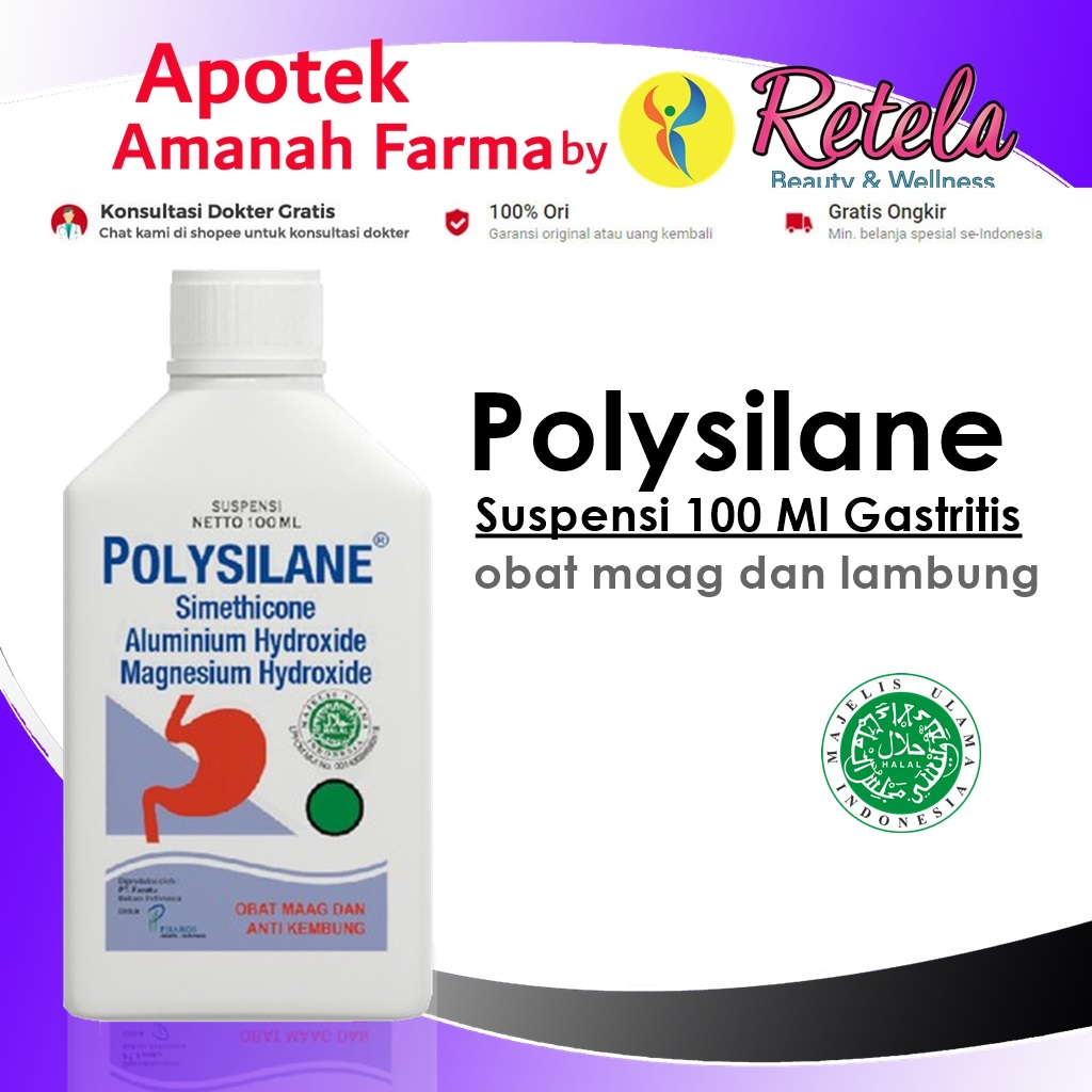 Jual Polysilane Suspensi Ml Maag Gastritis Asam Lambung Shopee Indonesia