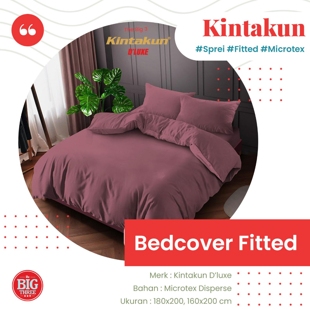 Jual KINTAKUN DLUXE Set Bedcover Sprei FITTED FLAT POLOS Tinggi 20 Cm ...