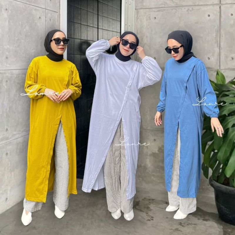 Jual Salsa tunik premium bahan kaos cotton combed - tunik asimetris ...