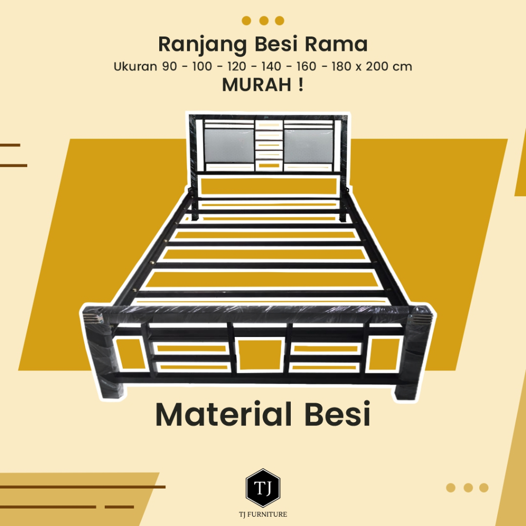 Jual Ranjang Besi / Tempat Tidur Besi / Divan Besi / Double Bed ...