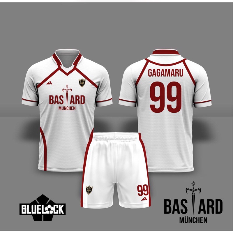 Jual Jersey Anime Blue Lock Tim Bastard Munchen Putih Shopee Indonesia