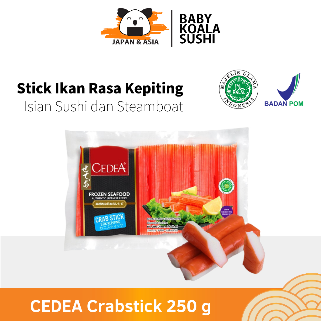 Jual CEDEA Crabstick Stik Kepiting 250 g Halal Crab Stick Sushi Steamboat Shopee Indonesia