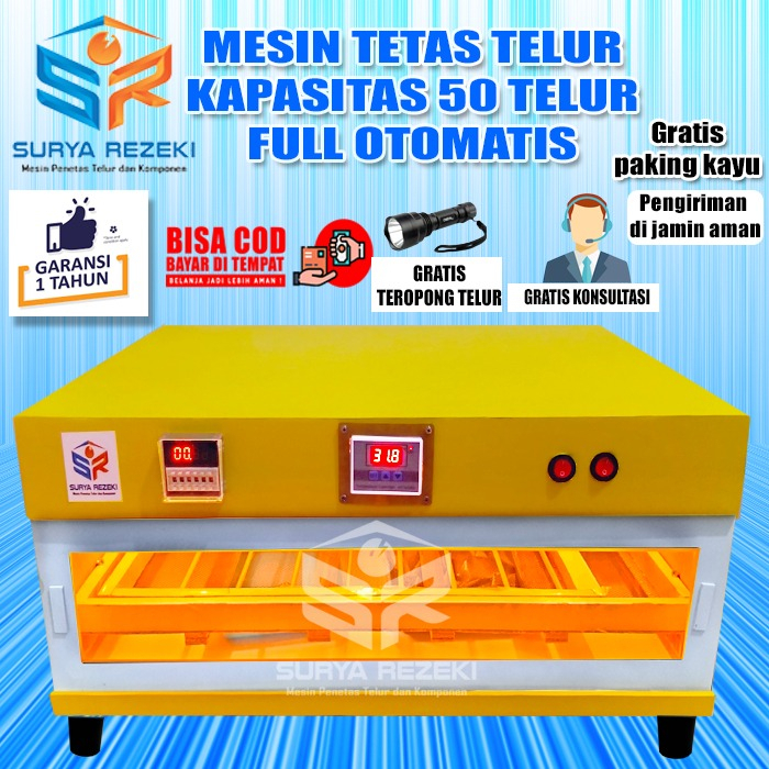 Jual MESIN TETAS TELUR FULL OTOMATIS 50 TELUR MESIN PENETAS TELUR