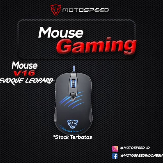 Jual Mouse Gaming Laser Motospeed V16 Evoque Leopard 8200DPI | Shopee ...