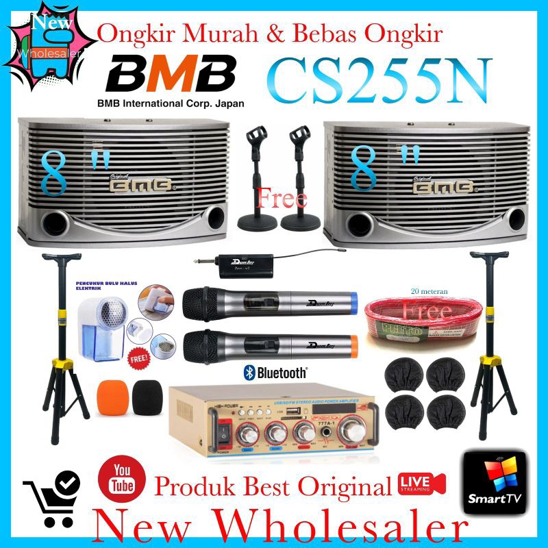 Jual Paket Speaker Bmb cs255N Original 8 inch sound system karaoke