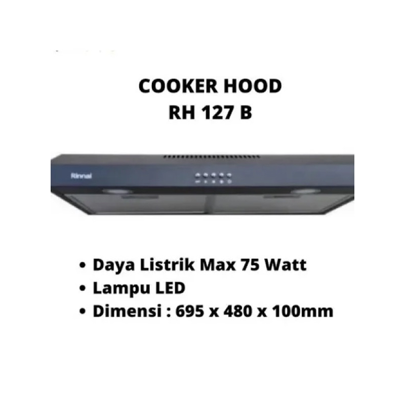 Jual Rinnai Cooker Hood Penghisap Asap Kompor Rinnai RH-127B | Shopee ...