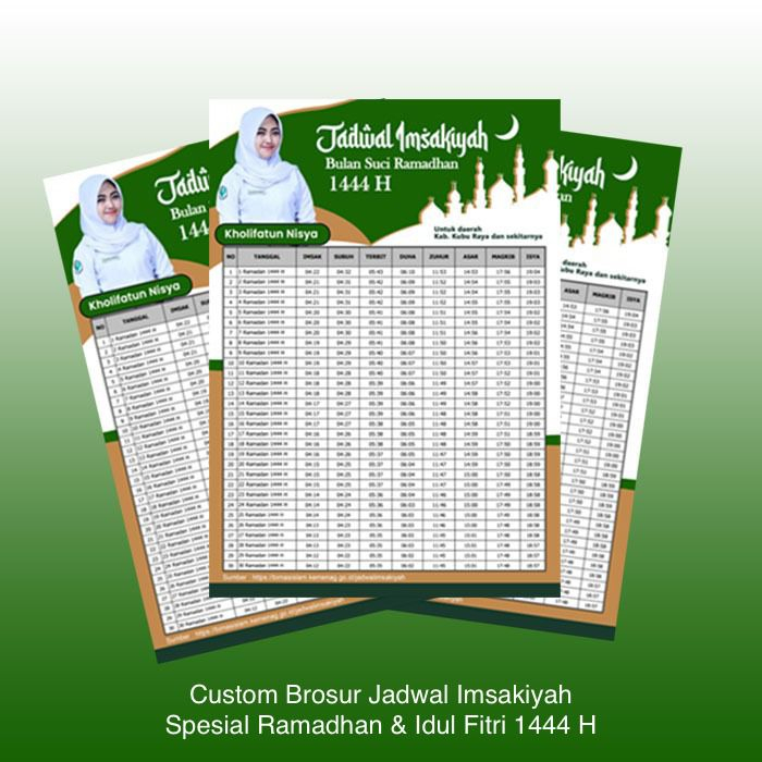 Jual Wdprint Custom Brosur Jadwal Imsakiyah Ramadhan 1444 H Termurah Cetak Jadwal Sholat 3795