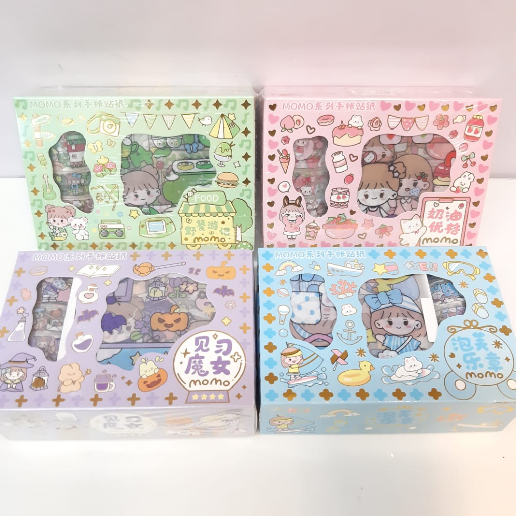 Jual Stiker BOX 2D ROLL Tempel Lucu Roll Set Stiker Gulung 4 pcs Stiker ...