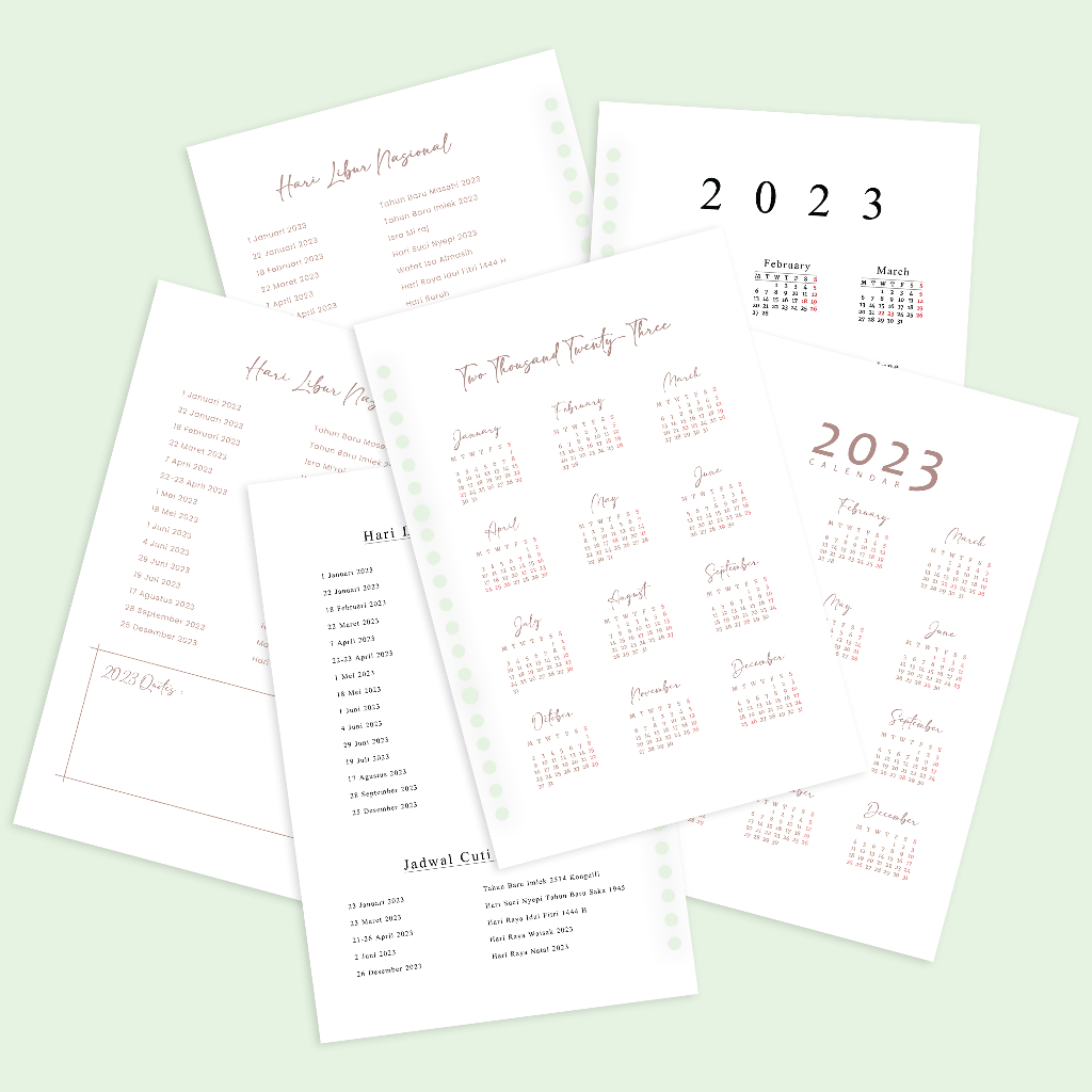 Jual Kalender 2023 Binder Multiring B5 Ring 26 / A5 Ring 6 / A5 Ring 20