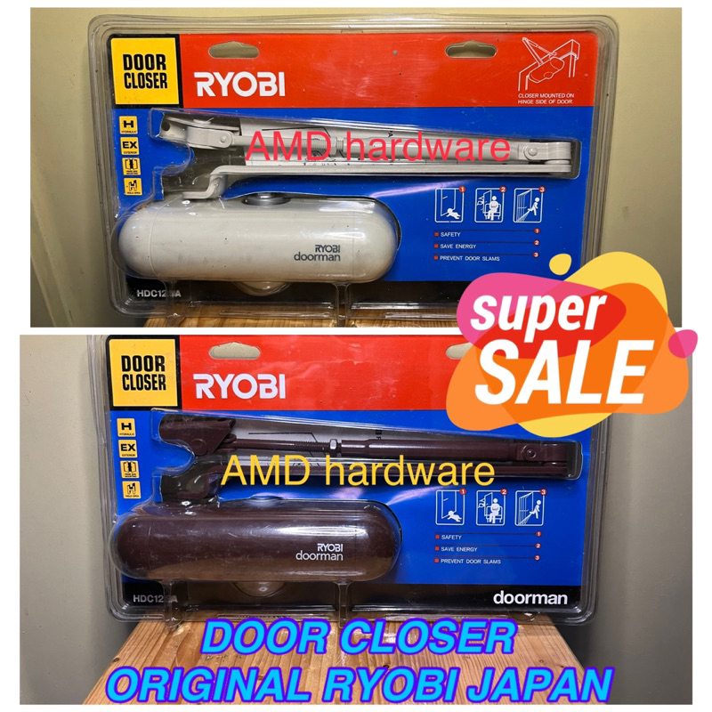 Jual DOOR CLOSER RYOBI HDC12SA ORIGINAL JAPAN PENUTUP PINTU HIDROLIK