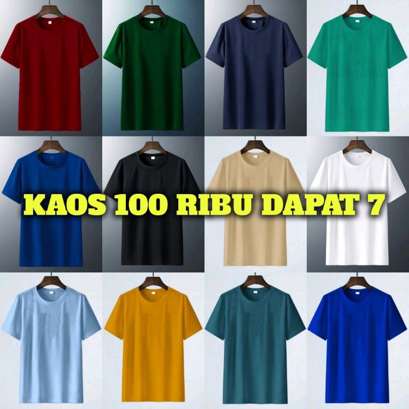 Jual Promo Kaos Polos 100RB Dapat 7 Pcs Baju Motif Distro Bisa Untuk