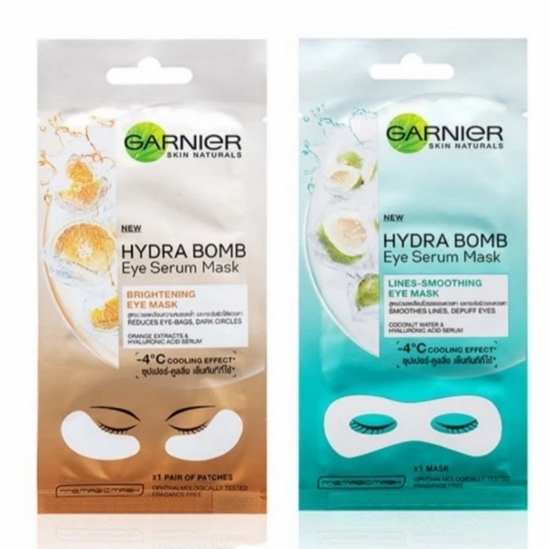 Jual Garnier Hydra Bomb Eye Serum Mask Orange/Coconut Shopee Indonesia
