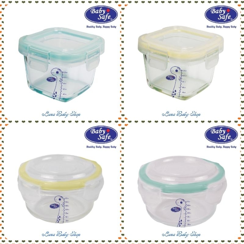 Jual Baby Safe Glass Borosilicate Food Container/Kontainer Kaca Makanan ...