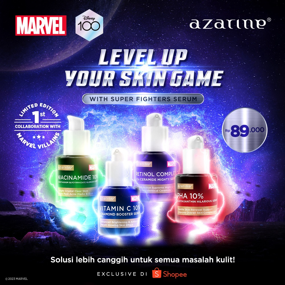 Jual Azarine Level Up Your Skin Game Super Fighters Serum | Shopee Indonesia