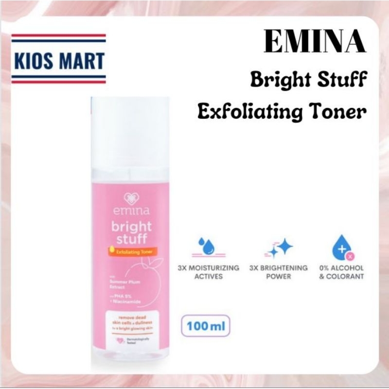 Jual Emina Bright Stuff Exfoliating Toner 100 ml Shopee Indonesia