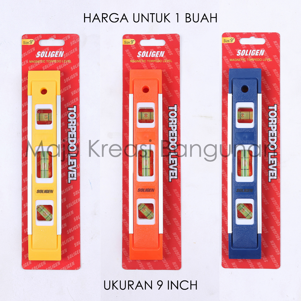 Jual Waterpas Magnet Soligen 9 Inch Waterpass Mini 9Inch In Torpedo ...