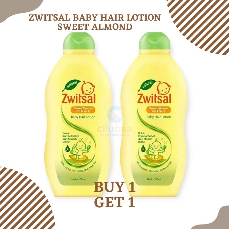 Jual PROMO BUY 1 GET 1 Zwitsal Hair Lotion Sweet Almond Oil & Vit E
