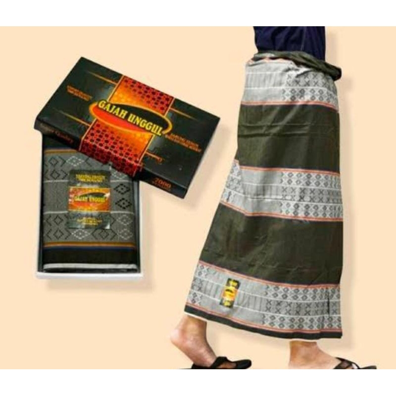 SARUNG GAJAH UNGGUL SUPER / KADO / SARUNG MURAH / SARUNG TENUN HALUS (motif random)
