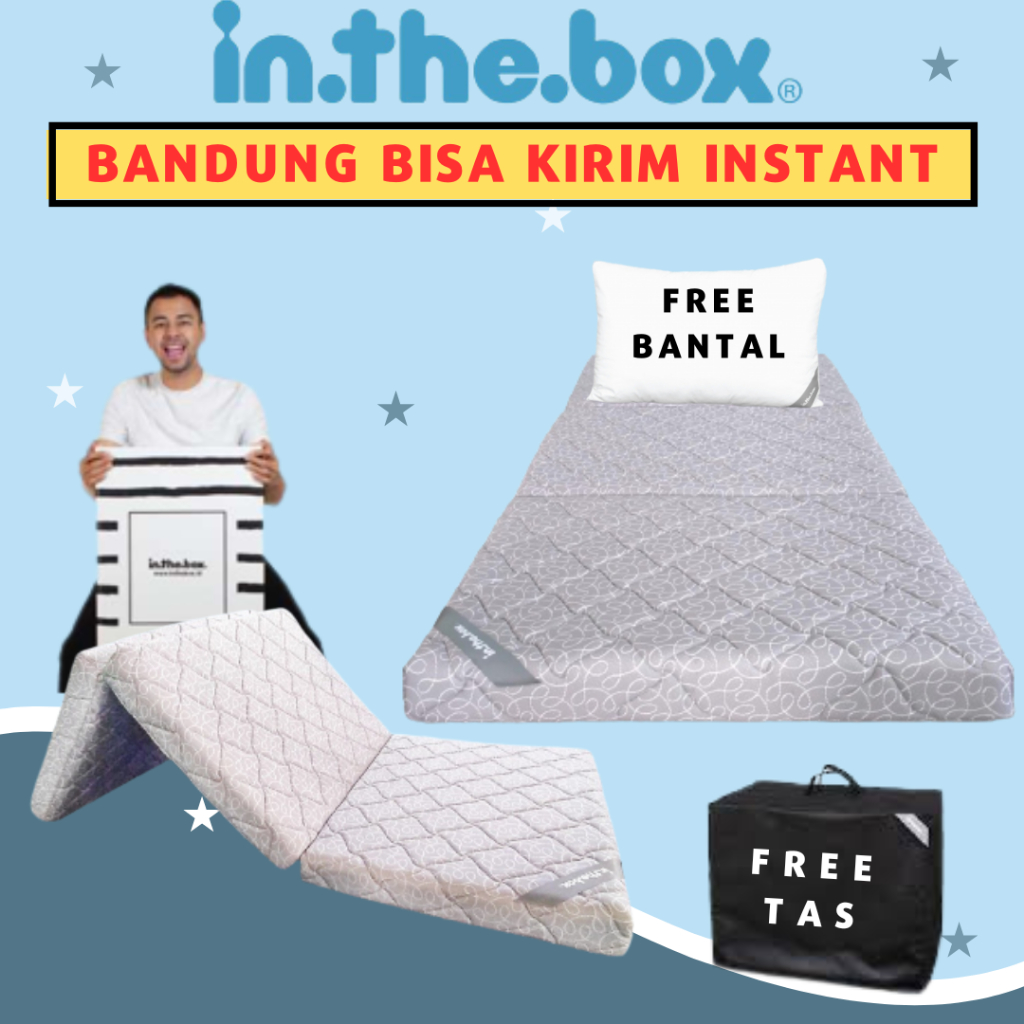 Jual Travel Bed Kasur Lipat Inthebox Flip Z Free Bantal I Ukuran